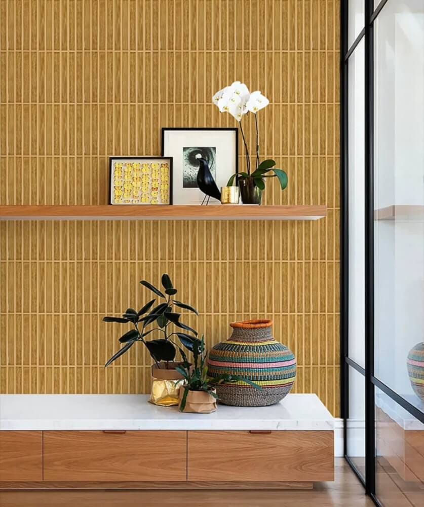 โมเสค TIMELESS TILES รุ่น PAINTIO 31 X 21.4 ซม. สีเหลืองน้ำตาล YELLOW BROWN ผิวเงา_3